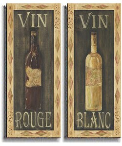 Vin Rouge & Vin Blanc by Pullen 2-piece Canvas Set