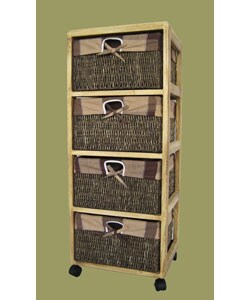 'Natural Burned' 4-drawer Utility Chest