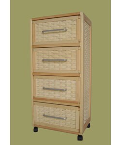 4-drawer Bleached Utility Chest