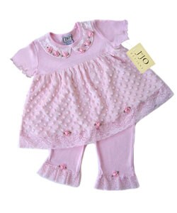 JoJo Designs 2-piece Minky Dot Chenille Infant Outfit