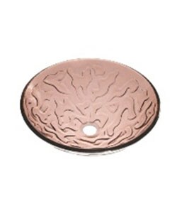DeNovo Tuscany Amber Round Glass Vessel Sink