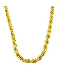 Goldkist 18k Gold over Silver Rope Necklace