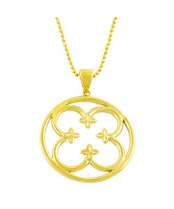 Goldkist 18k Gold over Silver Floral Necklace