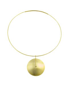 Goldkist 18k Gold over Silver Disc Necklace