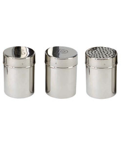 Stainless Steel Shakers (Set of 3)