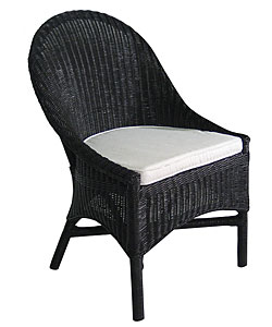 Casco Bay Black Wicker Dining Chair
