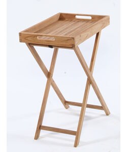 Stand with Removable Teak Tray