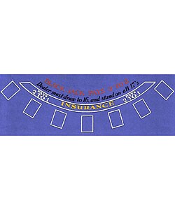 Blue Blackjack Felt Layout
