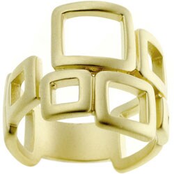 Goldtone matted Square Fashion Ring