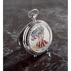 Colorized American Silver Eagle Pocket/ Desk Watch