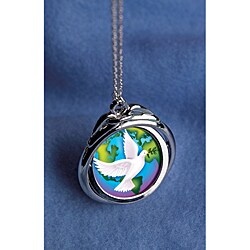 World Peace Spinner Pendant with Silver Half Dollar