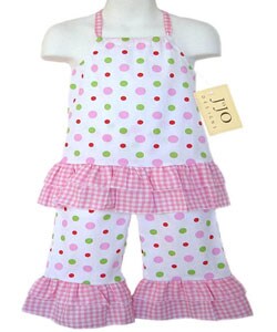 JoJo Designs Infants 2-piece Pink Dot Halter Outfit