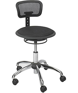 Safco Adjustable Height Mesh Stool with Backrest