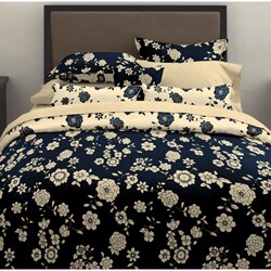 Asian Floral Navy Decorative Pillow Set