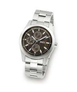 Roots Flight Plan Men's Walnut Dial Multi-function Watch