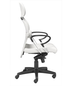 Miami White Leatherette Office Chair