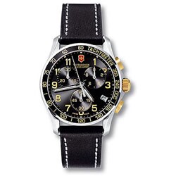 Swiss Army Chrono Classic Men's Leather Strap Watch
