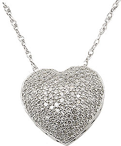 Sterling Silver 1/2ct TDW Diamond Heart Necklace