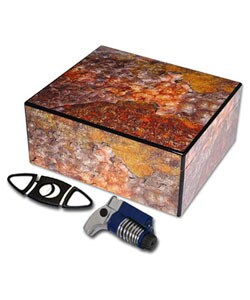 Sedona 25-cigar Humidor with Cutter and Lighter