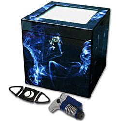 100 Cigar Fumare Humidor with Cutter and Lighter