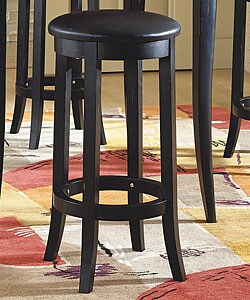 Newport Black Swivel Counter Stool (Set of 2)