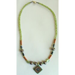 Recycled Roman Glass Vessel Necklace (Israel)