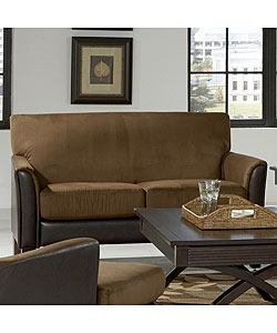 Bailey Two-tone Mocha Dark Chocolate Loveseat