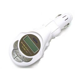 iQFM White Car MP3 1GB FM Transmitter