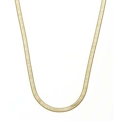 14k Yellow Gold Overlay 24-in Herringbone Necklace 5mm