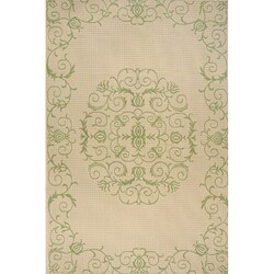 Machine-made Green Soleil Rug (4'11 x 7'6)