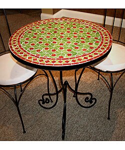 Mediterranean Round Mosaic Table (Morocco)