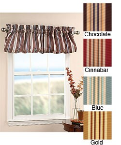 Taffeta Stripe Window Curtain Valance