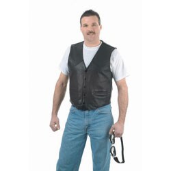 Men's Leather Motocycle Vest