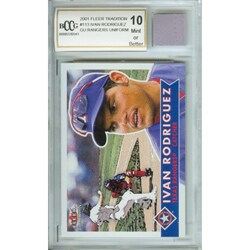 Pudge Rodriguez Card and Game Used Uniform