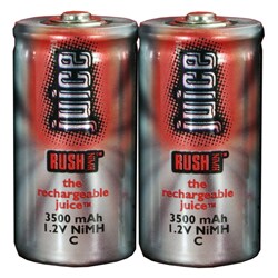 Rechargeable Size C NiMH Batteries (2-pack)