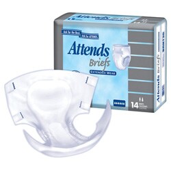 Attends Extended Wear Briefs (Medium) (Case of 36)