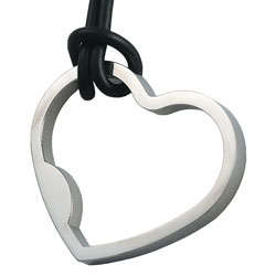 Stainless Steel Large Heart Design Necklace