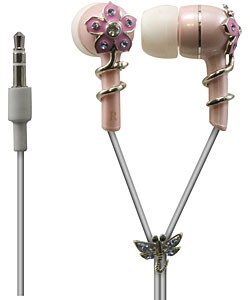 Jeweled and Flowered Earbud Headphone