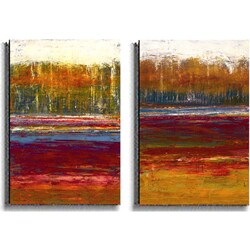 Olga Chuqui 'Tree Line' Stretched Canvas Set