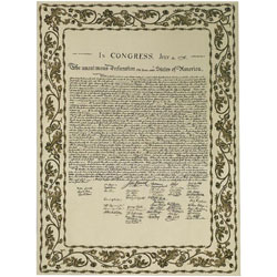Declaration of Independence Beige Wall Hanging (5' x 7')