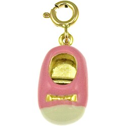 14k Yellow Gold Baby Girl Shoe Charm