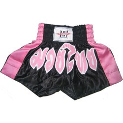 Muay Thai Women's Black/ Pink Kickboxing Shorts