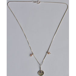 Sterling Silver Y Necklace with Pearls (Israel)