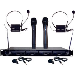 PylePro 4 Mic VHF Wireless Microphone System