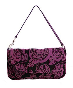 Hurley 'Gabby' Floral Purple and Black Clutch