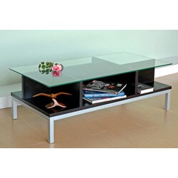 Contemporary 47-inch Glass-top Coffee Table