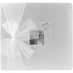 Silver Foil Stamped Postbound Wedding Album