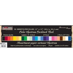 Paper Company Color Spectrum 12x12 Cardstock (Pack of 50)