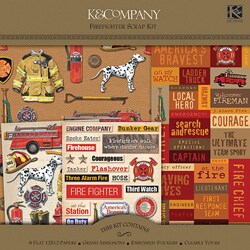 K&Company Firefighter 12x12 Scrapbooking Layouts
