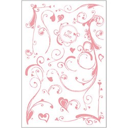 Basic Grey Clear Hearts and Swirls Stamps